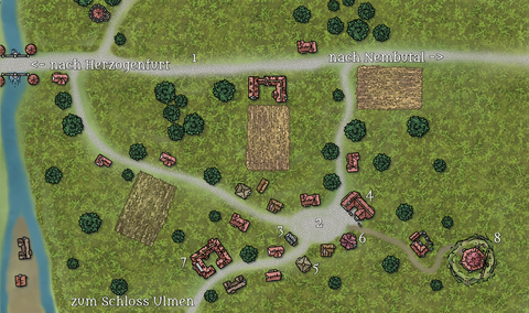 Lageplan des Dorfes Ulmenau, (c)StLinnart